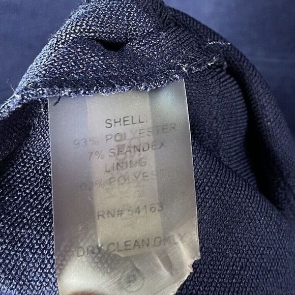 TOMMY HILFIGER Dress Womens Small Blue Short Sleeve Fitted Midi Stretch Knit - Picture 8 of 8